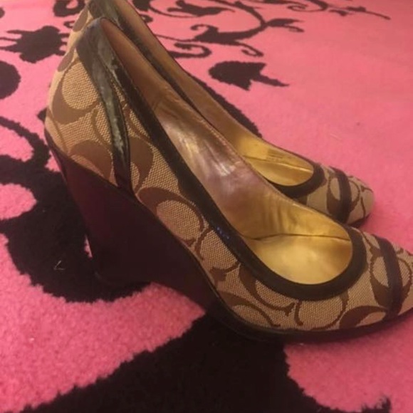 Coach Shoes - Coach close toed wedge heels